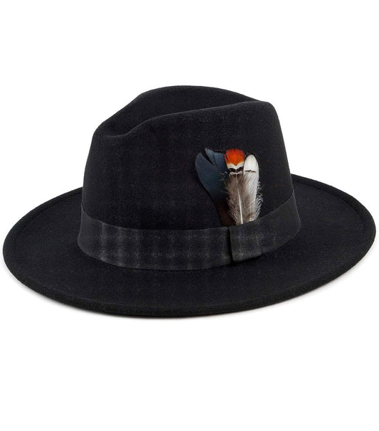 Classic Fedora Hats for Men & Women Wide Brim Felt Hat Panama Dress Fedora Hat