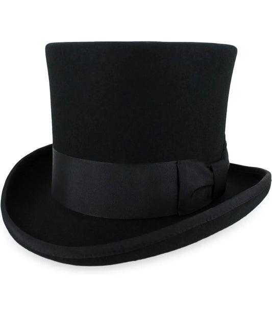 Belfry Top Hat Theater Quality 100% Wool in Black Grey or Pearl