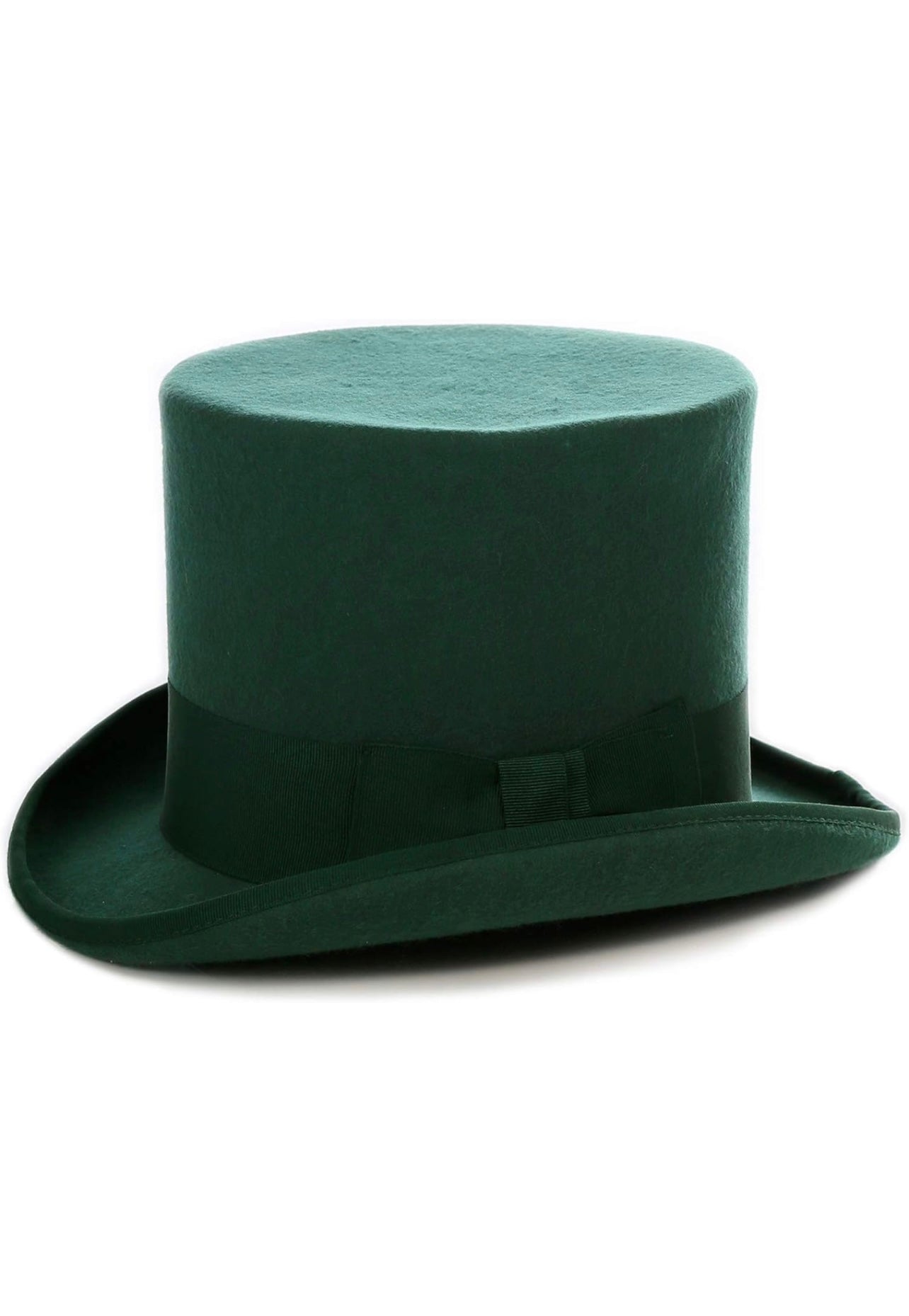 Wool Felt Top Hat /18 Colors/with Grosgrain Ribbon and Removable Feather- Unisex, Men, Women