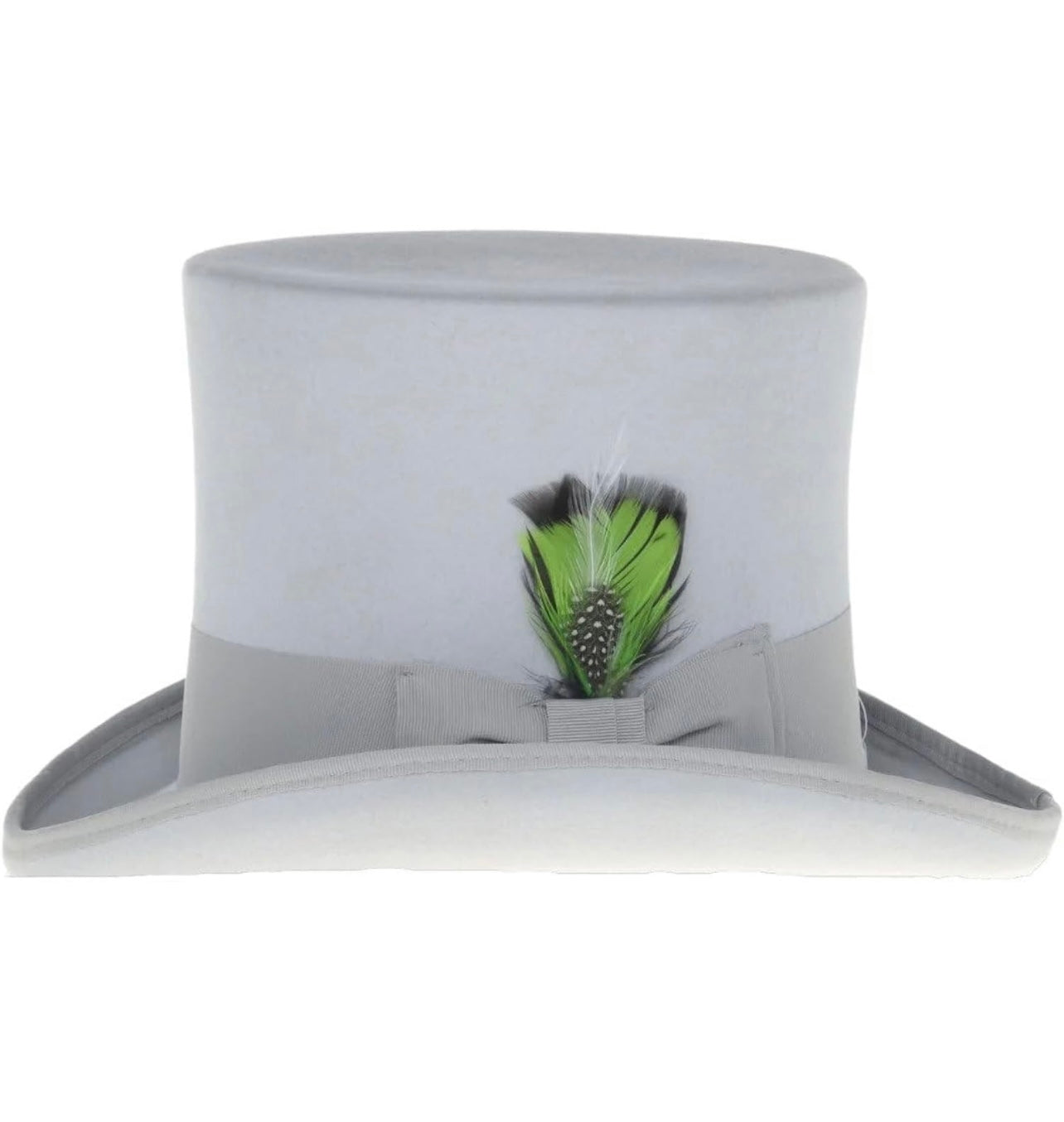 Wool Felt Top Hat /18 Colors/with Grosgrain Ribbon and Removable Feather- Unisex, Men, Women