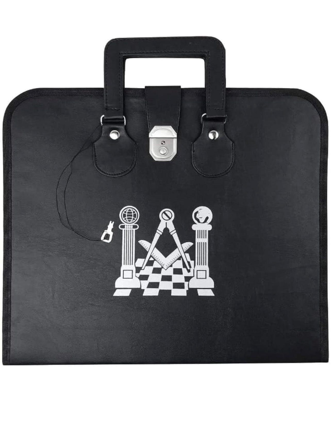 SialkotCrafts Masonic Regalia MM/WM and Provincial Apron case Printed Pavement Pillars Logo (MM/WM Case)