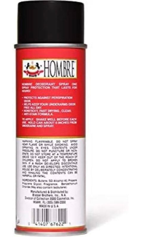 Hombre Red Deodorant Body Spray Classic for Men